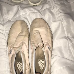 Light pink slip on vans